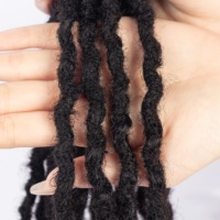 Vente en gros Fait à la main Deep Goddess Locs Crochet 100% cheveux humains Dreadlocks Extensions 0.6cm 8-26 pouces