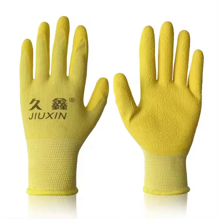 JIUXIN industrielle Handdichter Latex-Wellenbeschichtung Gartenaufgaben Bauproduktion Handschuhe