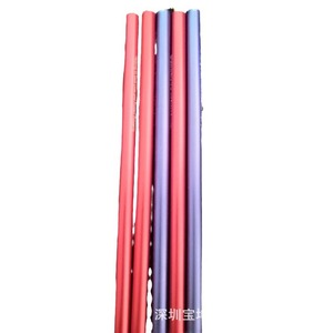 Aluminum Drinking <b>Straws</b> 6x215mm Anodized <b>Reusable</b> Portable Fashionable Straight Elbow Metal Tubes - Product Image 5