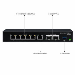 Grandstream GCC6011 ออลอินวัน เอนเตอร์ไพรส์ เกตเวย์ วีพีเอ็น รูเตอร์ เอ็นจีเอฟวี ไฟร์วอลล์ ไอพี พีบีเอ็กซ์ ไวไฟ 6 AX4200 สวิตช์ 10 พอร์ต กิกะบิต เลเยอร์ 3 - Product Image 2