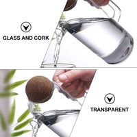 Théière à bulles en verre Borosilicate grande capacité 450/750/1100ml théière bouillie fleur théière tasse jus bouilloire froide avec couvercle en liège