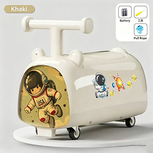 Trottinette trotteur balancelle pour enfants en plastique à 4 <span class=keywords><strong>roues</strong></span> silencieuses, cadeau de premier anniversaire, jouet à pousser en forme de canette, unisexe - Product Image 6