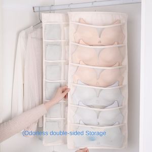 New Hanging Mesh Storage Pocket Foldable Space <b>Saving</b> Closet Organizer with Hooks for Bedroom Wall Balcony Wardrobe - Product Image 3