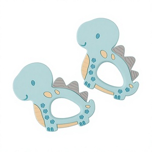 Jouet de dentition en forme de dinosaure mignon pour bébés, confortable et essentiel pour la dentition, en silicone de qualité alimentaire, pour nourrissons de 0 à 24 mois - Product Image 1