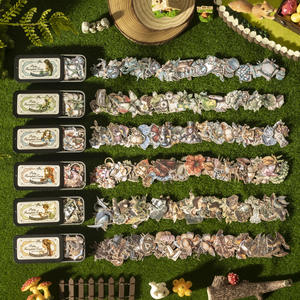 60 autocollants par boîte, série de paysages miniatures de conte de fées, taille de la paume de la main, mini-autocollants pour décorations de journal - Product Image 3