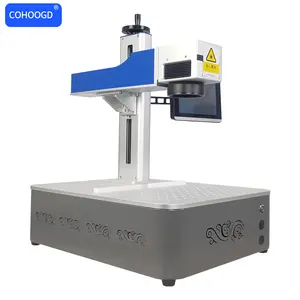 DINGRUN Factory 2.5D 3D Fiber laser marking machine 100W with RAYCUS JPT 30W 60W MOPA M7 laser marking machine