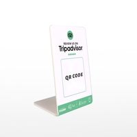 13.56mhz Nfc Table Acrylique Affichage Touchless QR Code pour Review Card Stand Étanche