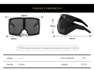 Maschera con montatura grande Y2k Future Cool Wrap Around futuristici <span class=keywords><strong>occhiali</strong></span> <span class=keywords><strong>da</strong></span> <span class=keywords><strong>sole</strong></span> oversize <span class=keywords><strong>occhiali</strong></span> <span class=keywords><strong>da</strong></span> <span class=keywords><strong>sole</strong></span> firmati alla moda - Product Image 2