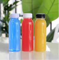 Bouteilles carrées PET avec bouchon à vis lisse français 60ml 120ml 250ml 350ml 500ml 1000ml tailles pour les entreprises de jus