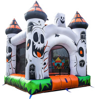 Château gonflable sur le thème des monstres, maison hantée, château de saut, jouet gonflable personnalisé pour les fêtes, location pour fête d'Halloween