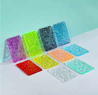 Feuille de verre acrylique en plexiglas à motif de vagues d'eau pour la décoration de salle de bain