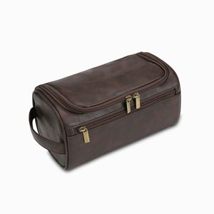 2023 Large Capacity PU Leather Makeup Bag Zipper Closure Multi-Functional Travel Cosmetic <b>Toiletry</b> <b>Storage</b> New Waterproof Letter - Product Image 2