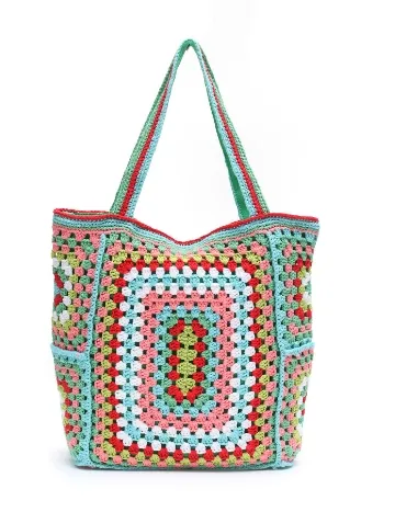Fabrika sıcak satış yeni tasarım el dokuma taşıma çantası büyük kapasiteli moda çanta