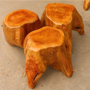 Tabouret de sculpture de <span class=keywords><strong>racine</strong></span> naturelle en bois de <span class=keywords><strong>sapin</strong></span> massif élégant support d'arbre d'ornement de souche en bois pour Tables à manger meubles de maison - Product Image 1