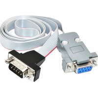 Cable coaxial D-Sub RS232 serie DB9 9 pines macho IDC 10 pines hembra Cable de cinta chaqueta de PVC blindado micrófono proyector Monitor