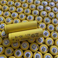 Batterie Ni-Mh AA 1.2V NIMH 600mAh 700mAh 1200mAh 2000mAh 2/3AA Ni Mh pour éclairage d'urgence Batterie rechargeable