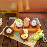 Jouets en peluche mignons de la série Nut, porte-clés en peluche anime (châtaigne, melon, pistache), poupées pour machine à griffes, jouets pour enfants, pendentifs, vente en gros