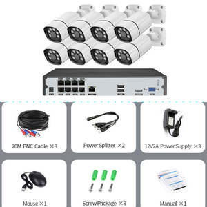 H.265 3Mp 8CH Remote Alarm P2P 8 Sets Camera IP Wireless <strong>Wifi</strong> POE <strong>NVR</strong> <strong>Kit</strong> Recorder CCTV System