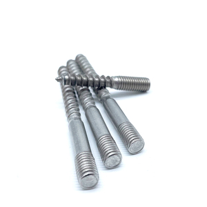 Thép không gỉ dacromet bạc đôi kết thúc Đôi Ren chốt vít 10x200mm móc áo bu lông - Product Image 2