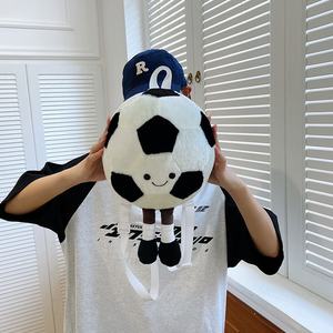 Souvenirs de football sur le thème de la Coupe du Monde personnalisés, articles de football populaires, sac à dos en peluche mignon en forme de ballon de football, sac de football - Product Image 4