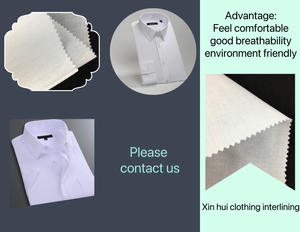 100% coton chemise entoilage tissé tissu d'interfaçage fusible entoilage pour <span class=keywords><strong>col</strong></span> de manchette - Product Image 6