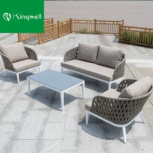 Bán hot chất lượng cao Thiết kế mới ngoài trời đồ nội thất Patio vườn Rope sofa Set với Nhà cung cấp ban đầu