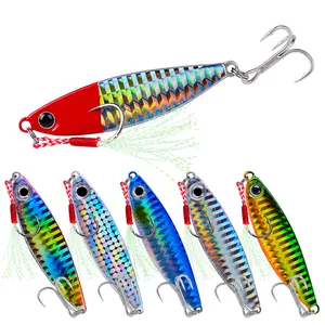 WEIHE 6 colors slow jigging vib metal lead fishing lures with packaging for saltwater LF046