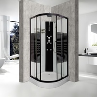 Cabine de douche électrique en verre trempé imperméable de luxe de 900 cm de longueur avec cadre, bac de douche en ABS pour salle de bain, portes coulissantes