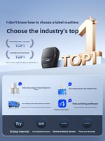 Imprimante d'étiquettes thermiques portable Bluetooth 221B, étiquettes adhésives/autocollants/codes-barres pour usage commercial et domestique
