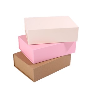Boîte cadeau en carton blanc magnétique pliable à couvercle rabattable, boîte rigide monobloc sans ruban, pour fêtes d'<span class=keywords><strong>anniversaire</strong></span> - Product Image 5