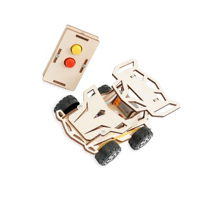 OKN-T05091 <b>DIY</b> Wireless Remote Control 4WD Car STEM Wooden Educational Science <b>Kit</b> - Product Image 4