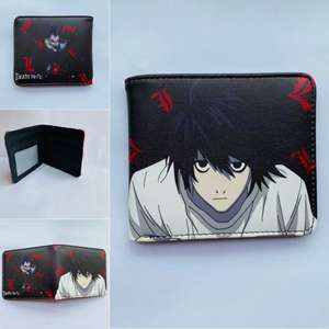 Vintage PU cuero japonés <span class=keywords><strong>Manga</strong></span> Anime diseño cremallera 27 estilos corto Cosplay monederos Nylon para niños niñas Death Note bolsillo monedero - Product Image 5