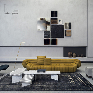 Sofá de Tres Plazas para Sala de Estar, Estilo Nórdico Moderno Minimalista, en Forma de Piano, Muebles para el Hogar - Product Image 5