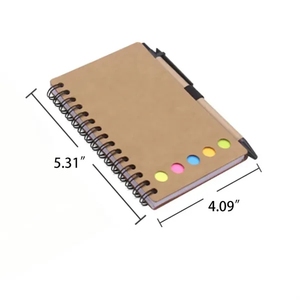 สมุดโน้ตธุรกิจ A5 หนัง PU ดีไซน์มินิมอล พร้อมแผ่นโน้ตแบบถอดได้ เติมกระดาษได้ แบบเข้าเล่มสันห่วงกระดาษคราฟท์ - Product Image 3