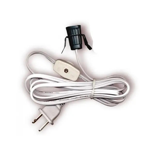 Klip ile himalaya tuz lambası E12 lamba tutucu abd Plug Dimmer güç kablosu kablosu uzatma güç kablosu