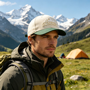 Gorra <span class=keywords><strong>de</strong></span> béisbol ajustable <span class=keywords><strong>de</strong></span> algodón lavado bicolor con bordado 3D <span class=keywords><strong>de</strong></span> montaña para camping, senderismo y pesca con gráfico <span class=keywords><strong>de</strong></span> montaña - Product Image 4