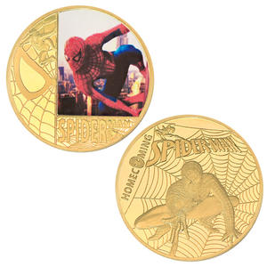 5 Pièces de Monnaie Commémoratives Spider-Man Thème Films Classiques Américains Dorées Marvel Super Héros Cadeaux de Collection - Product Image 2