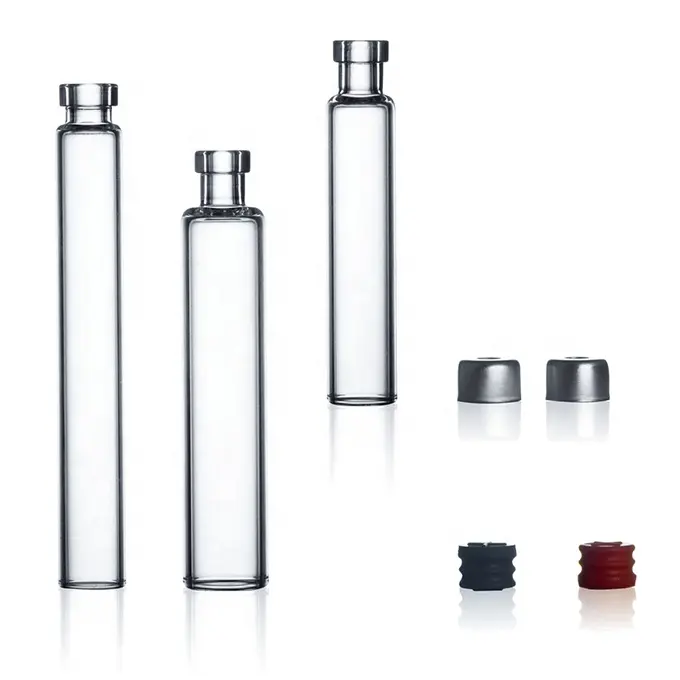 Cartucho de vidro borosilicado de 1.8ml, tipo i usp, cosméticos/farmacêuticos