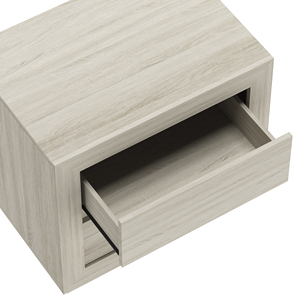Nightstand In Whitewashed Oak Finish Modern Minimalist Design Bedroom Furniture - Product Image 5