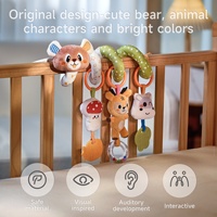 Tumama enfants en peluche doux hochets jouet mignon ours bébé poussette suspendu hochet jouet nouveau-né activité bébé landau animaux spirale jouets