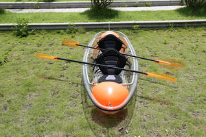 Doble asiento completo claro kayak tándem PC canoa transparente con paleta transparente - Product Image 3