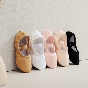 Chaussures de <span class=keywords><strong>danse</strong></span> à semelle souple pantoufles de Ballet élastiques sans cordon chaussures de Ballet classiques pour enfants femme toile griffe de chat <span class=keywords><strong>danse</strong></span> de Ballet - Product Image 3