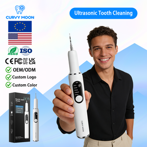 CURVY MOON Nouvel <span class=keywords><strong>appareil</strong></span> électrique rechargeable pour blanchir les dents à domicile, élimine le tartre et la plaque <span class=keywords><strong>dentaire</strong></span>, nettoyeur de dents - Product Image 1