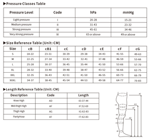 Calza chirurgica a maglia a compressione alta 20-30mmHg con Logo sul polsino per uso quotidiano in autunno - Product Image 5