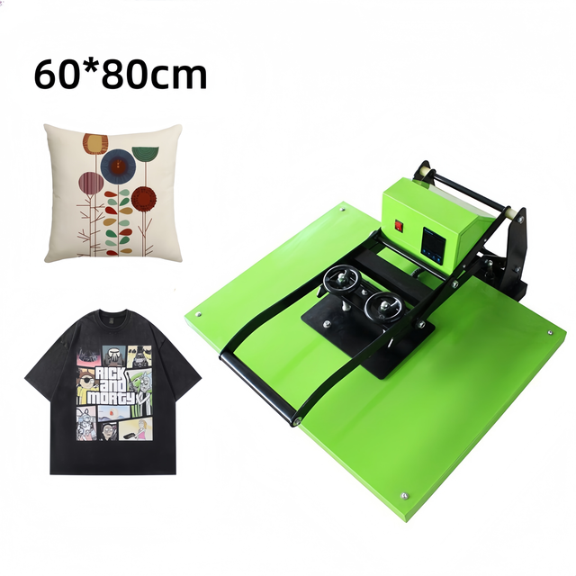 60x80cm Large Format Heat Press Machine | High Pressure Sublimation Press for T-Shirts, Cloth & Banner Printing