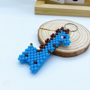 Cute Animal <b>Keyrings</b> Promotion Gifts School Bag Charm DIY 4mm Colored Acrylic Beads Cartoon Giraffe Keychain for Kids Souvenir - Product Image 5