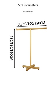 Espositore per Abbigliamento da Terra in Ferro Battuto, Stand Espositivo per Negozi di Abbigliamento che Non Occupa Molto Spazio - Product Image 5