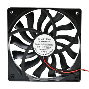 Ltd ventilador de refrigeração ultrafino dc 12cm, controle de temperatura mudo para notebook pessoal, estojo.