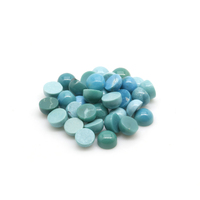 Vente en gros d'usine, turquoise naturelle en vrac, cabochon rond taillé, 3,0 mm, pierre précieuse en vrac pour la fabrication de bijoux