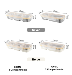 BPA miễn phí dành cho người lớn Bento Hộp Ăn Trưa cho văn phòng làm việc người đàn ông của thép không gỉ Hộp Ăn Trưa bị rò rỉ bằng chứng thực phẩm lưu trữ <span class=keywords><strong>container</strong></span> 2 ngăn - Product Image 3